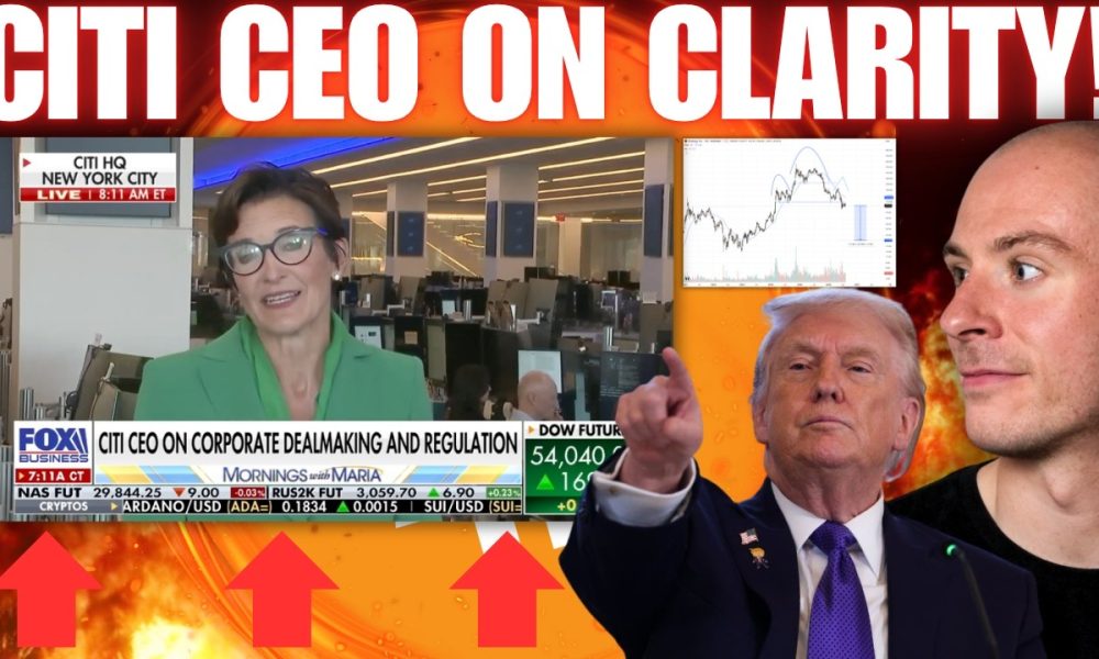 Citi Banks CEO Speaks Out On Clarity Act.... Trump Wednesday Crypto Meeting! MSTR Could Be An Issue!