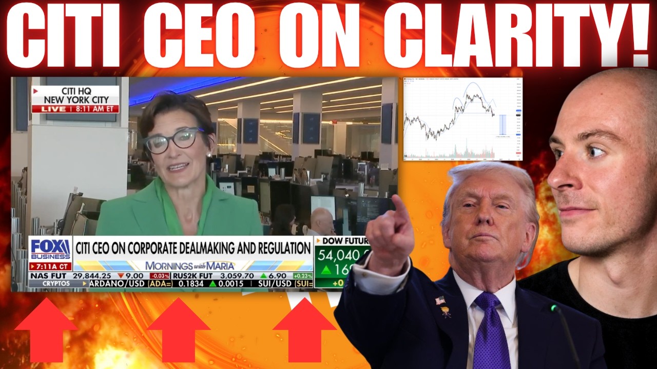Citi Banks CEO Speaks Out On Clarity Act.... Trump Wednesday Crypto Meeting! MSTR Could Be An Issue!