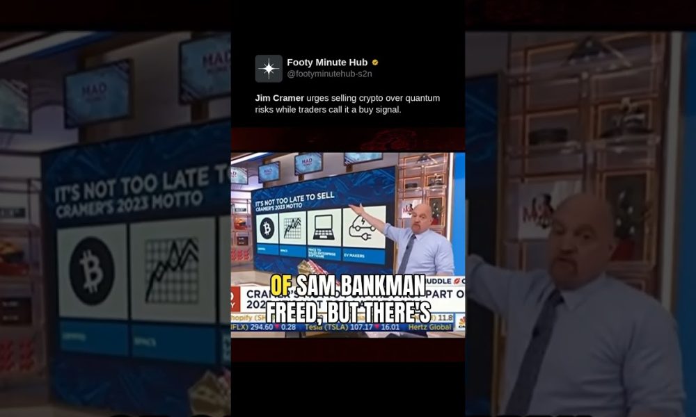 **Jim Cramer** urges selling crypto over quantum risks while traders call it a buy signal.