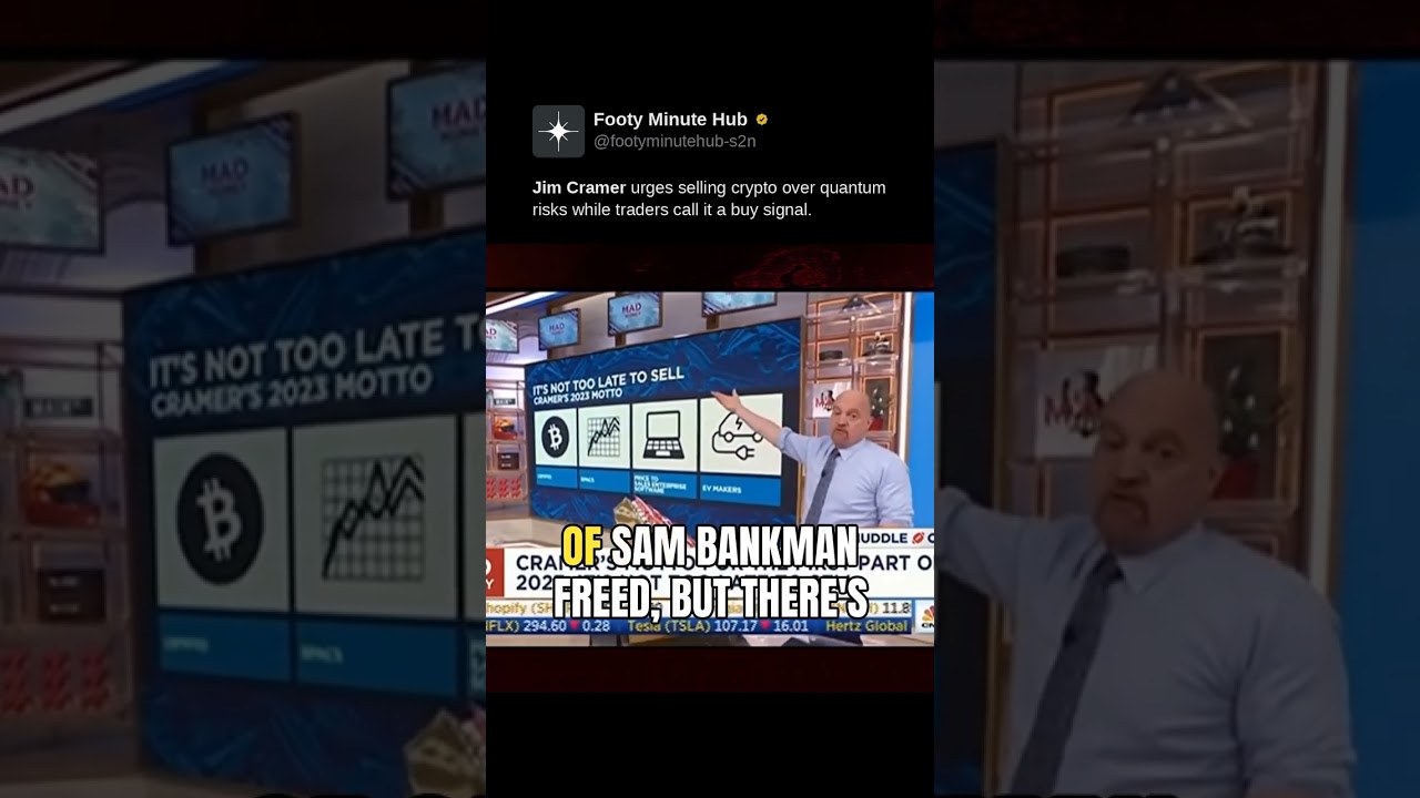 **Jim Cramer** urges selling crypto over quantum risks while traders call it a buy signal.