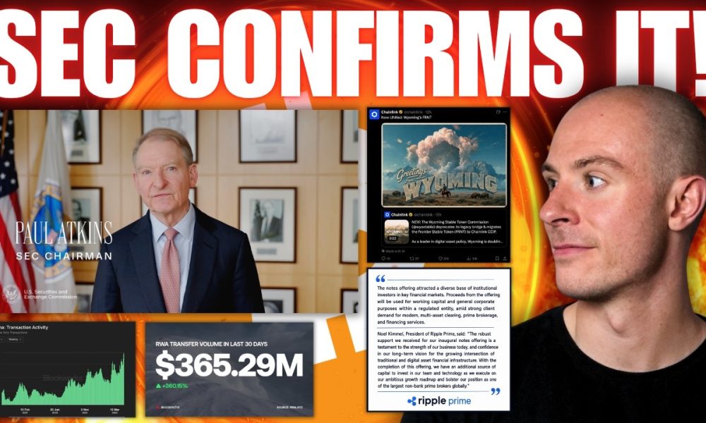SEC Confirms Whats Coming From Crypto *TODAY* !! Solana, Avalanche, Chainlink, Ripple News....!!!!!!