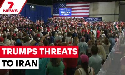 Trump threatens crushing financial sanctions to pressure Iranian leadership | 7NEWS