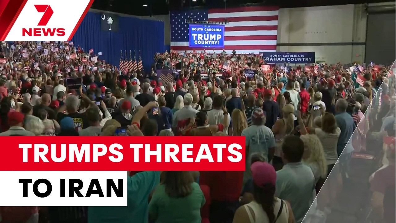 Trump threatens crushing financial sanctions to pressure Iranian leadership | 7NEWS