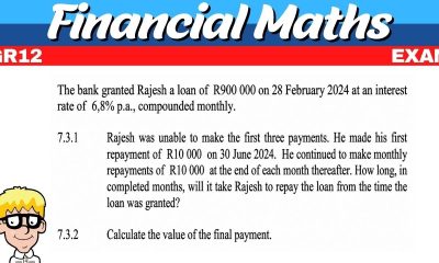 Financial Maths Grade 12 Exam Questions
