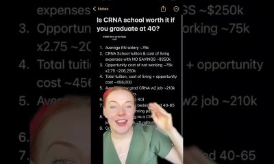 Is CRNA school worth the financial investment if you graduate at 40+? I hear people often talk about