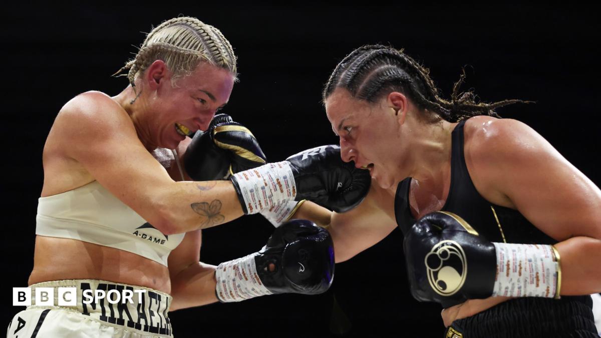 Mikaela Mayer (left) and Chantelle Cameron