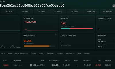 James Wynn's Hyperliquid Account Overview