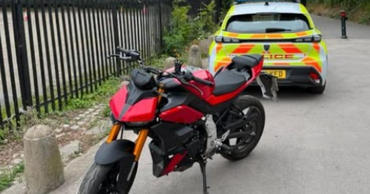 Stolen 125cc motorbike tracked down by police in 90 minutes