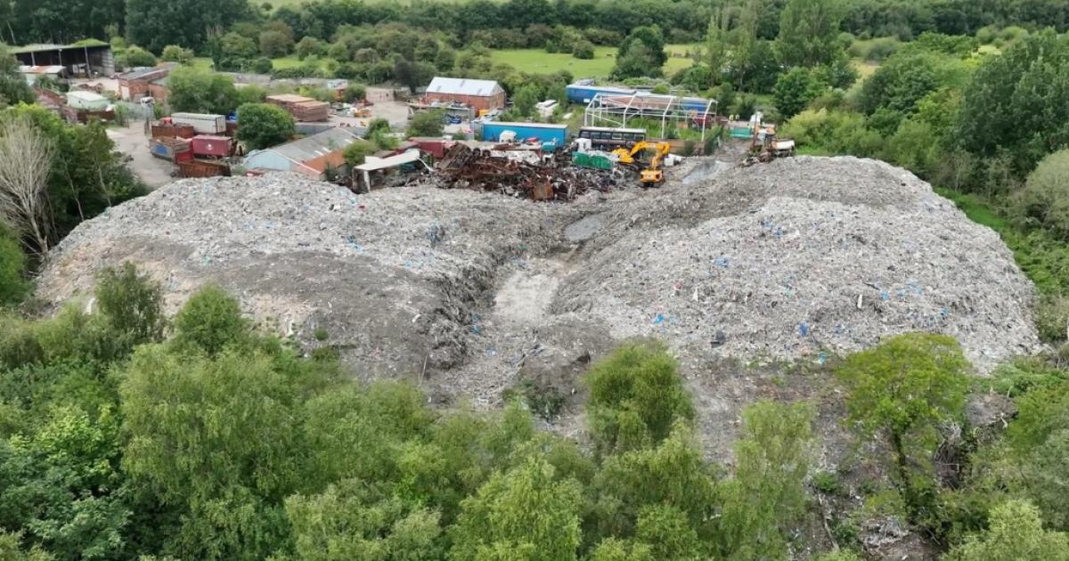 Four men arrested after alleged waste dumping at Wigan site