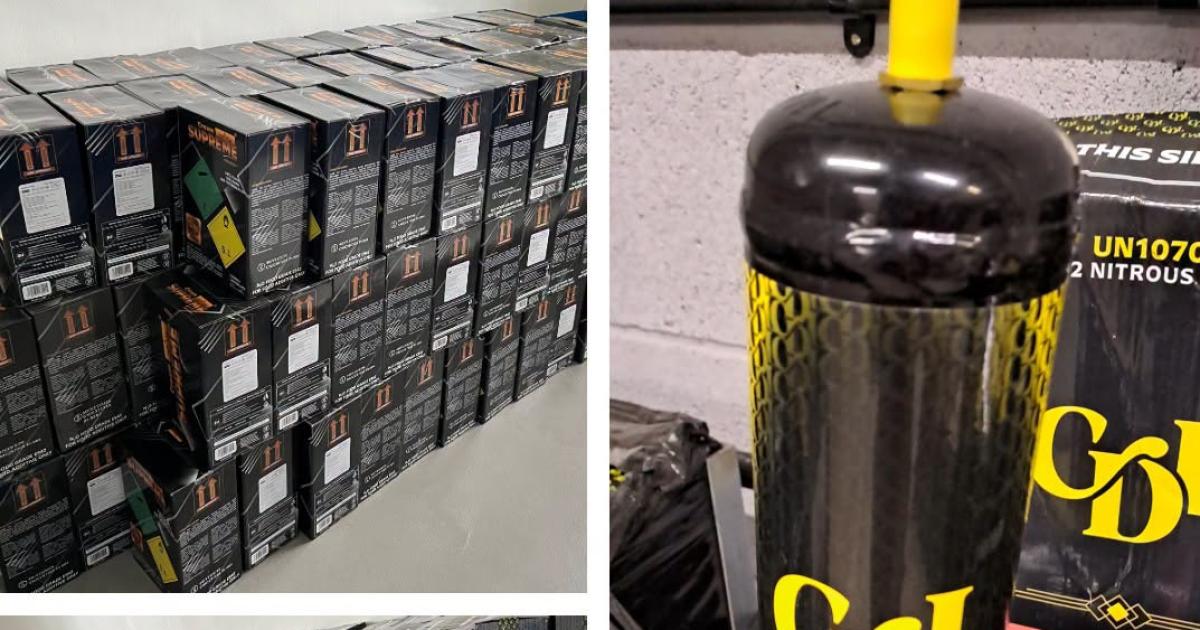 Darlington warehouse raided as 1,300 laughing gas cans seized