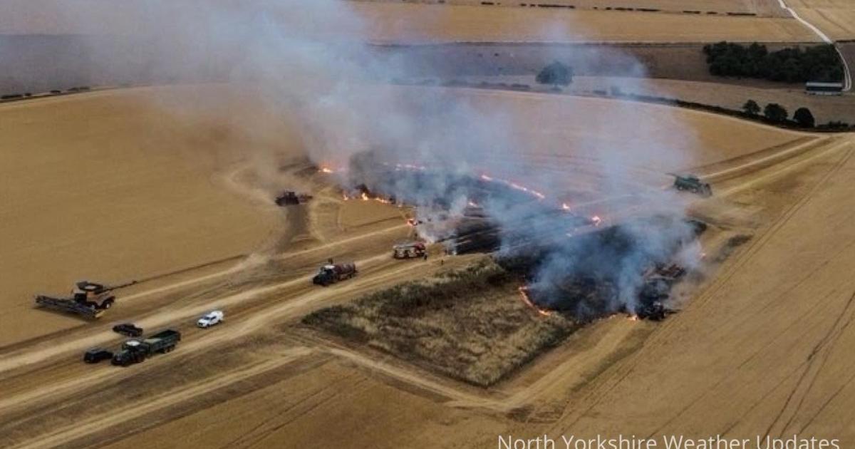 Large field fire near Malton - crews called to scene