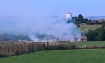 Emergency services called after fire near Ainsworth farmland