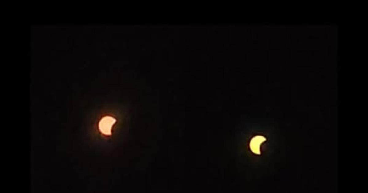 A rare treat above Bolton as partial solar eclipse wows crowds