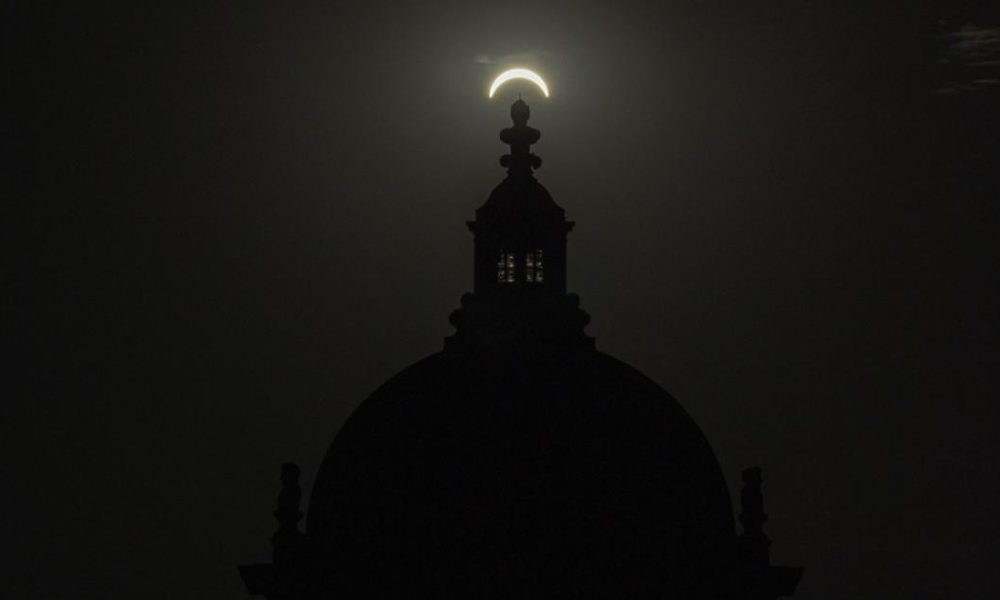 Photos show solar eclipse at Castle Howard in Yorkshire