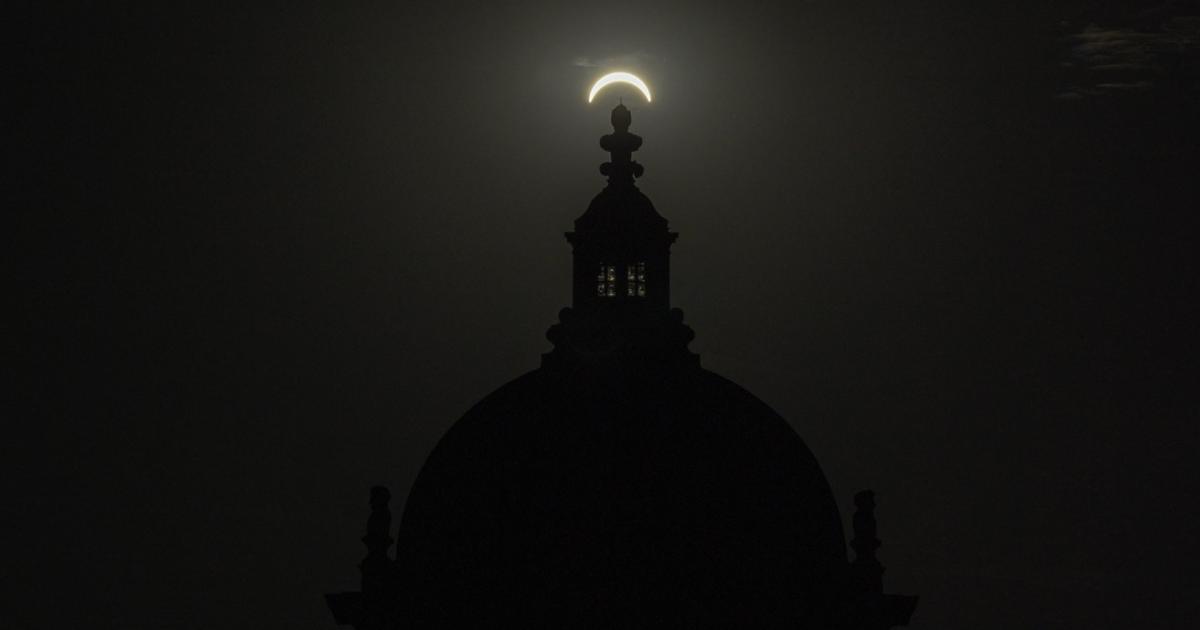 Photos show solar eclipse at Castle Howard in Yorkshire