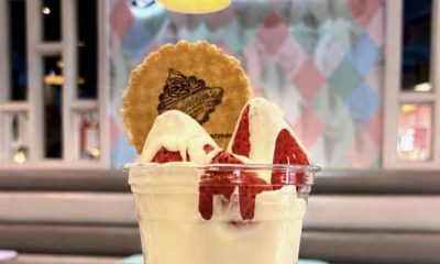 Gabrielle's ice cream parlour Redcar with Dubai chocolate treats