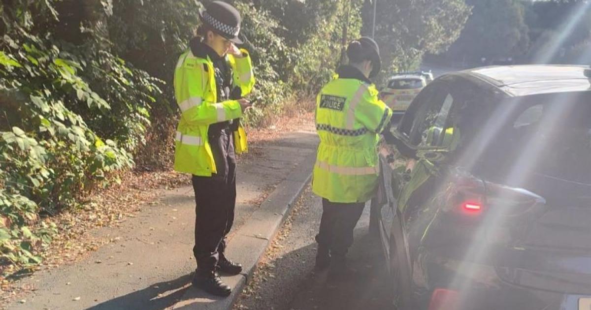 Police out on traffic operation on Hall Lane, Farnworth