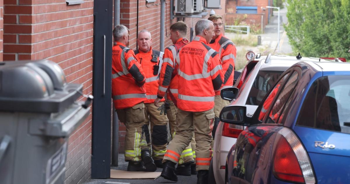 Residents evacuated from town centre building as fire services attend