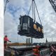 Transformer units travel via canal barge to Eggborough