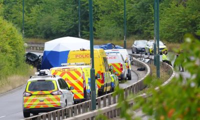 Tributes paid to two police officers killed in A66 crash