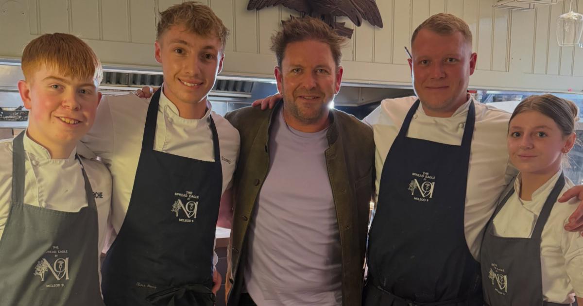 James Martin's surprise visit to Spread Eagle in Edgworth