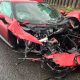 Ferrari left wrecked after driver loses control on M602