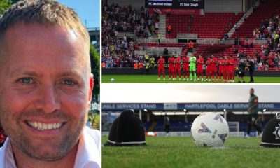 Sons of police officer killed on A66 lead out Manchester Utd