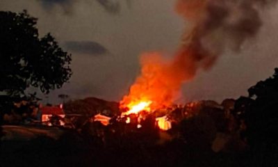 Property on fire in Great Habton following thunderstorm