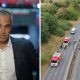 Daniel Sandford split screen with car crash