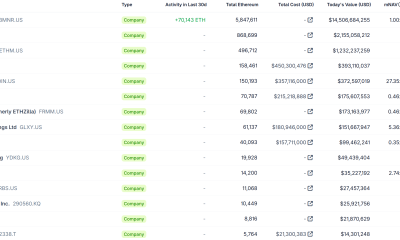 Ethereum Treasury Holdings