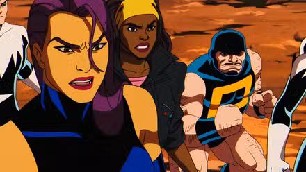 Psylocke, Northstar, Aurora, Cipher, and Puck in X-Men '97