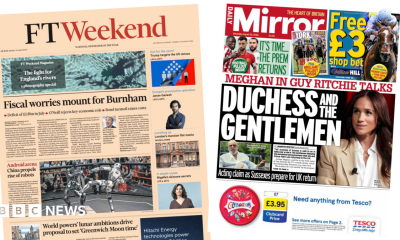 "Fiscal worries mount for Burnham" reads the headline on the front page of the Financial Times.