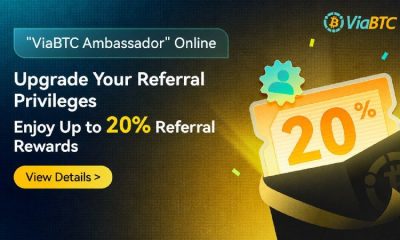 ViaBTC Extends Lifetime Referral Commissions to Miners Through Its Ambassador Program