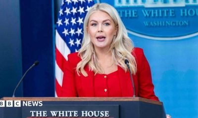 White House Press Secretary Karoline Leavitt speaks during a press briefing in the James S. Brady Press Briefing Room at the White House in Washington, D.C., United States, on 23 July 2026