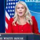 White House Press Secretary Karoline Leavitt speaks during a press briefing in the James S. Brady Press Briefing Room at the White House in Washington, D.C., United States, on 23 July 2026