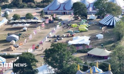 an overhead shot of the festival site.