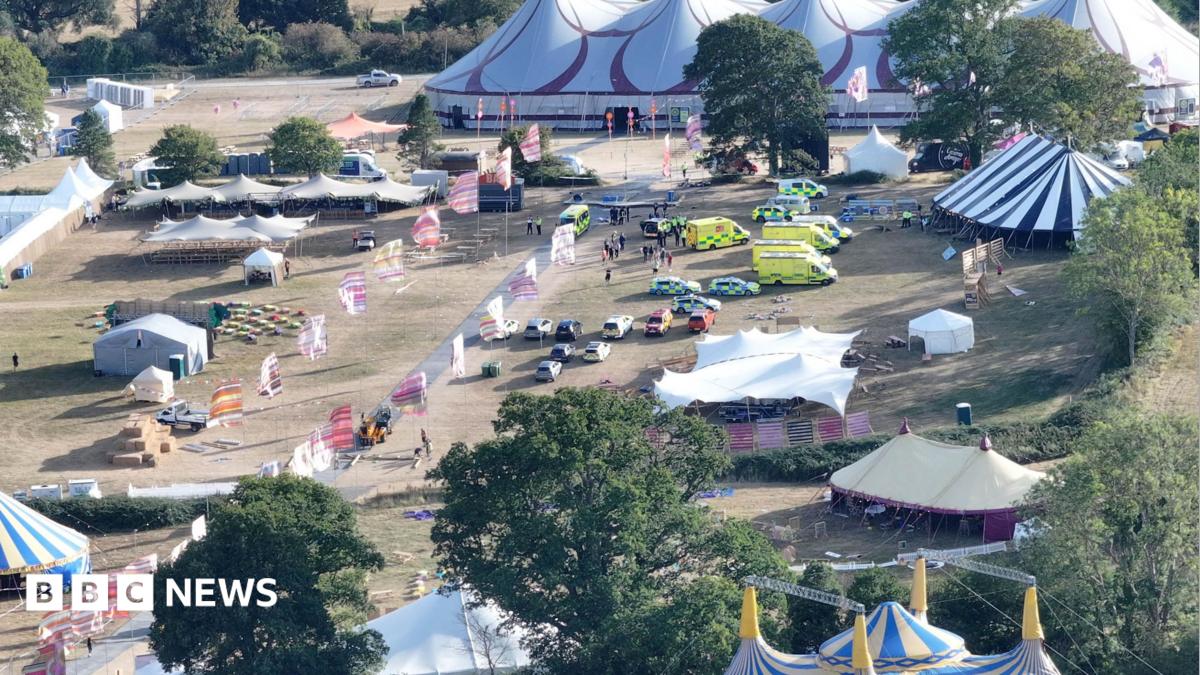 an overhead shot of the festival site.