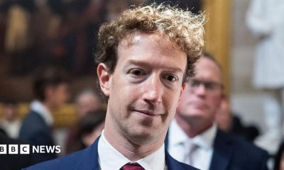 Mark Zuckerberg, CEO of Meta, pictured outside the US Capitol after a meeting
