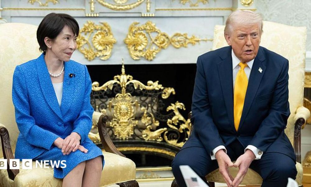 US President Donald Trump and Sanae Takaichi, Japan's prime minister, during a meeting in the Oval Office of the White House in Washington, DC, US, on Thursday, 19 March, 2026.