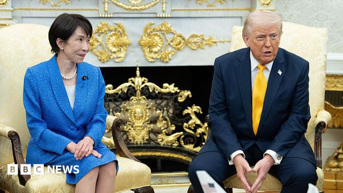 US President Donald Trump and Sanae Takaichi, Japan's prime minister, during a meeting in the Oval Office of the White House in Washington, DC, US, on Thursday, 19 March, 2026.