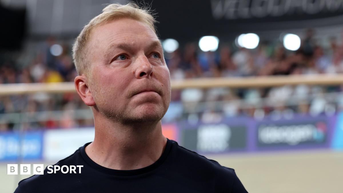 Sir Chris Hoy is pictured walking out of the Sir Chris Hoy velodrome with the Wales family - Prince William, Princess Catherine and their children George, Charlotte and Louis at the Glasgow Commonwealth Games.