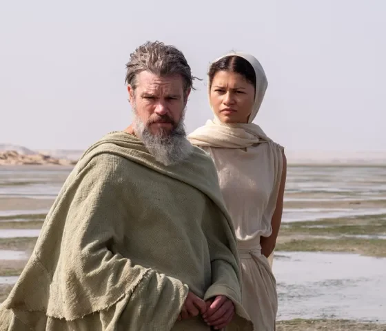 Odysseus and Athena in Nolan’s latest film.