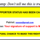 Screenshot of a fundraising email sent to supporters of President Donald Trump