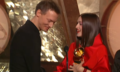 William Orbit and Madonna on stage at the Grammys in the late 1990s