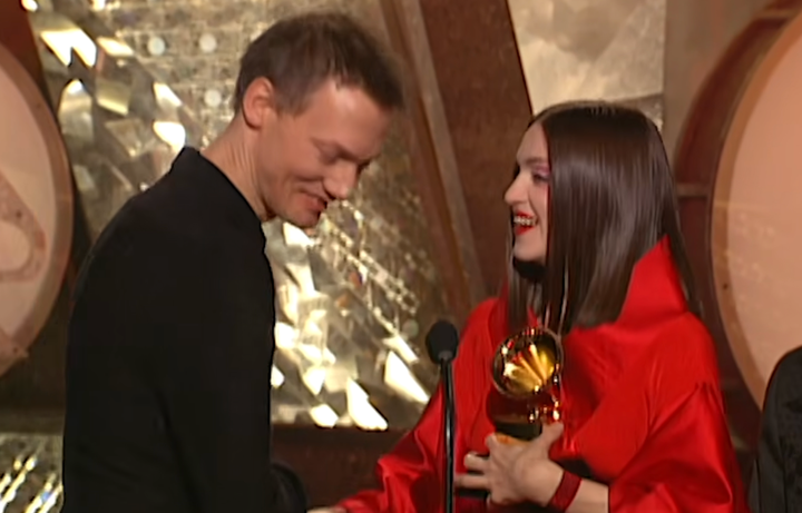 William Orbit and Madonna on stage at the Grammys in the late 1990s