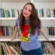The author volunteering for the Book Buddies program