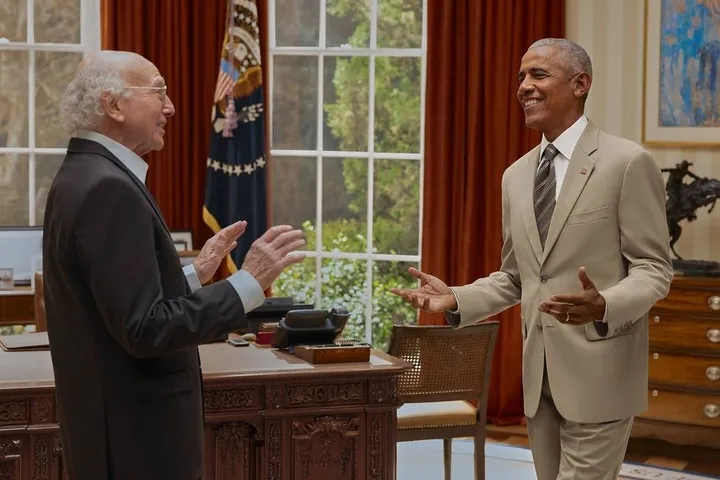 President Barack Obama joked about President Donald Trump’s gold additions to the Oval Office in a teaser of cameo on Larry David's "Life, Larry, And The Pursuit Of Unhappiness."