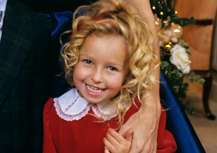 Hayden Panettiere on the set of One Life To Live in 1994