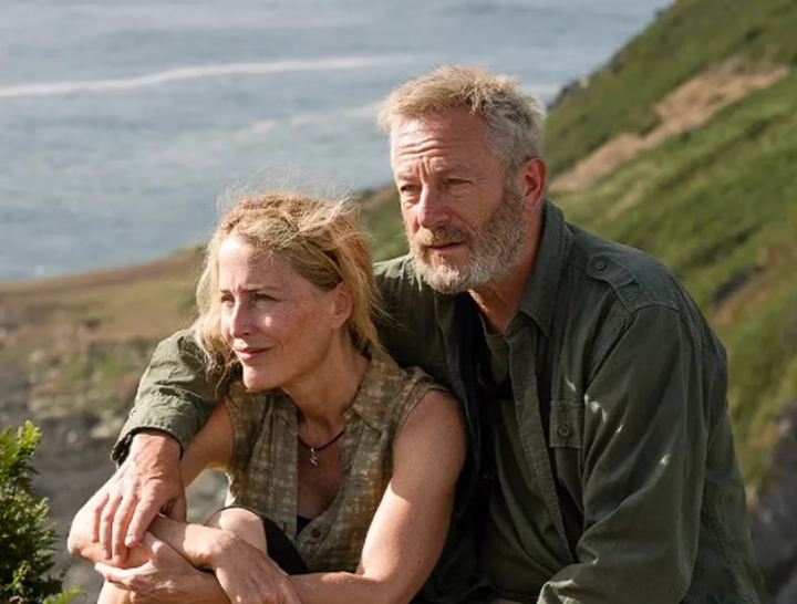 Gillian Anderson and Jason Isaacs in The Salt Path, released last year