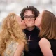 Gillian Anderson, director Jane Schoenbrun and Hannah Einbinder pictured in Cannes earlier this year